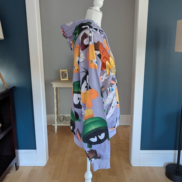 Loony Tools Men's Members Only Graphic Hoodie Purple Size Medium Unisex - Picture 5 of 14